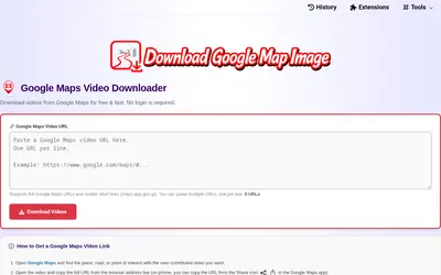 Ảnh 1 của Google Maps Video Downloader: Tải video từ Google Maps miễn phí