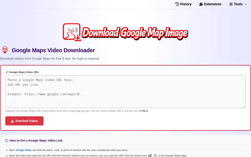 Ảnh chụp Google Maps Video Downloader: Tải video từ Google Maps miễn phí